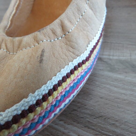 C.N.C COSTUME NATIONAL Tan Leather Boho Crochet Heeled Slip On Shoes - Size 9.5 - Picture 16 of 16